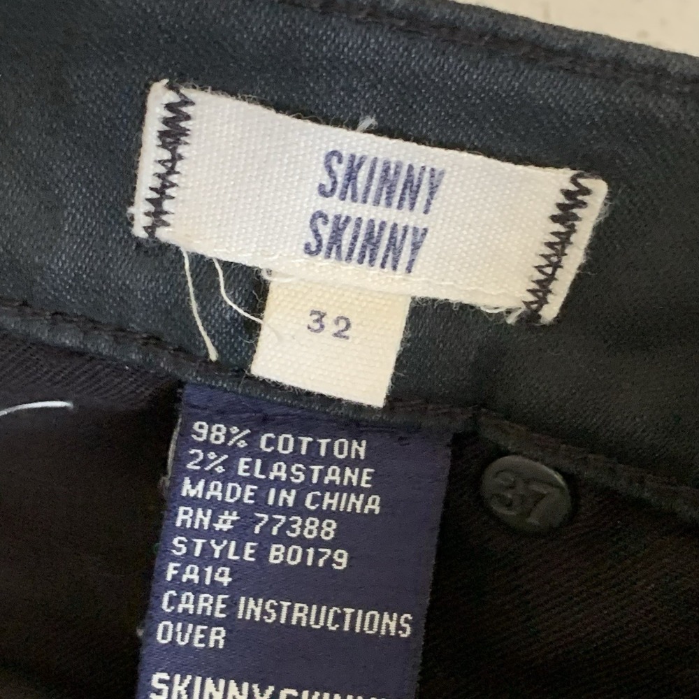 Madewell Women's 32 Black Skinny Jeans Coated Edition Denim - Picture 5 of 10